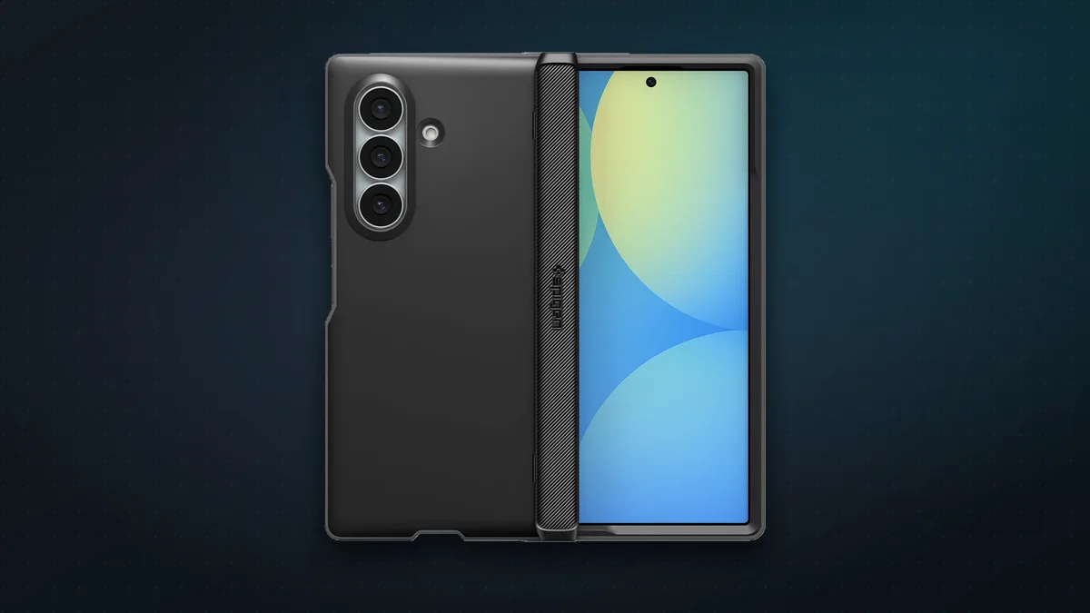 Spigen Slim Armor Pro MagFit case with hinge cover on a Galaxy Z Fold8 Ultra