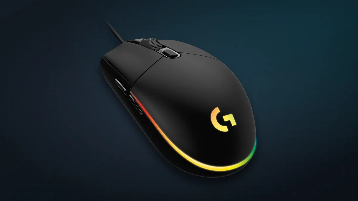 Logitech G203 LIGHTSYNC wired gaming mouse with RGB lighting