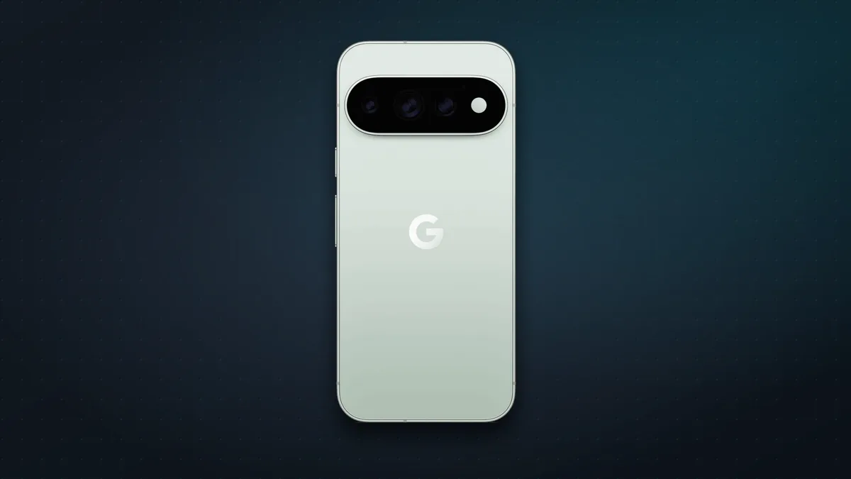 Google Pixel 11 Pro in Fog, back view with the camera bar