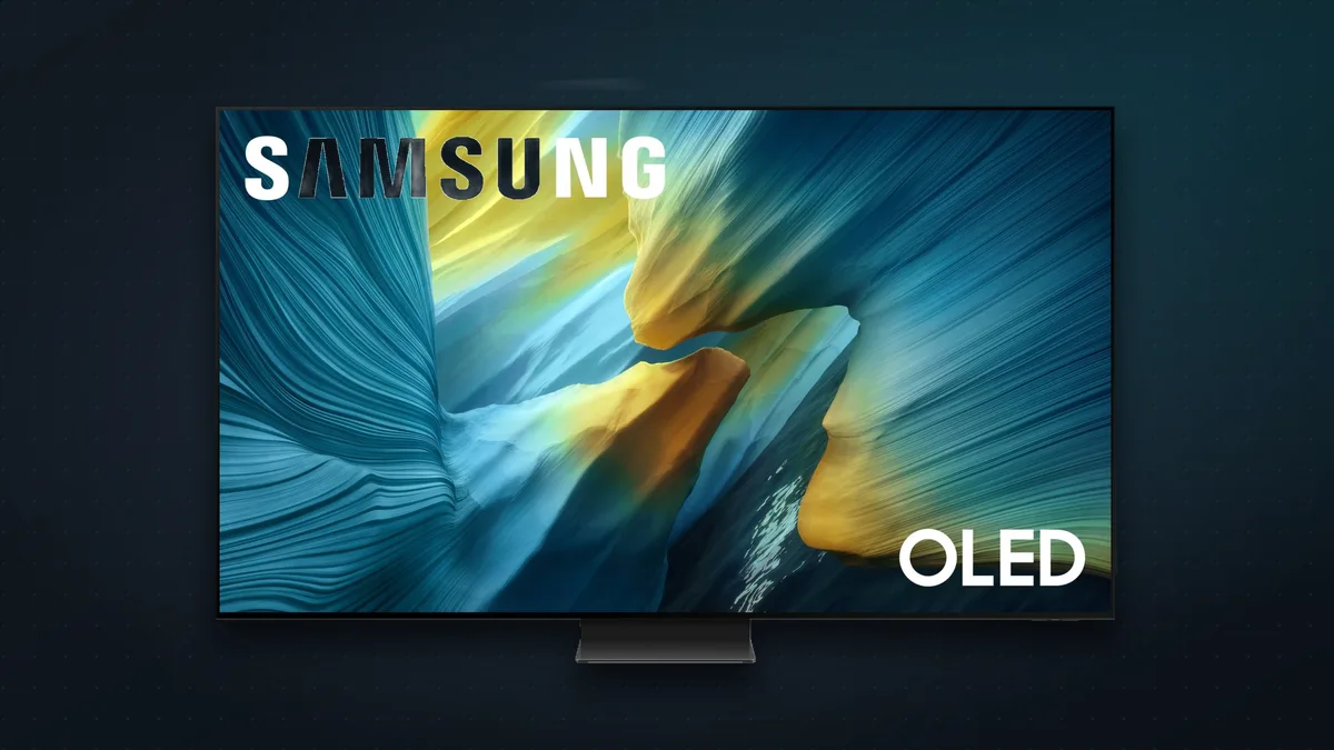 Samsung S95F OLED TV in graphite black