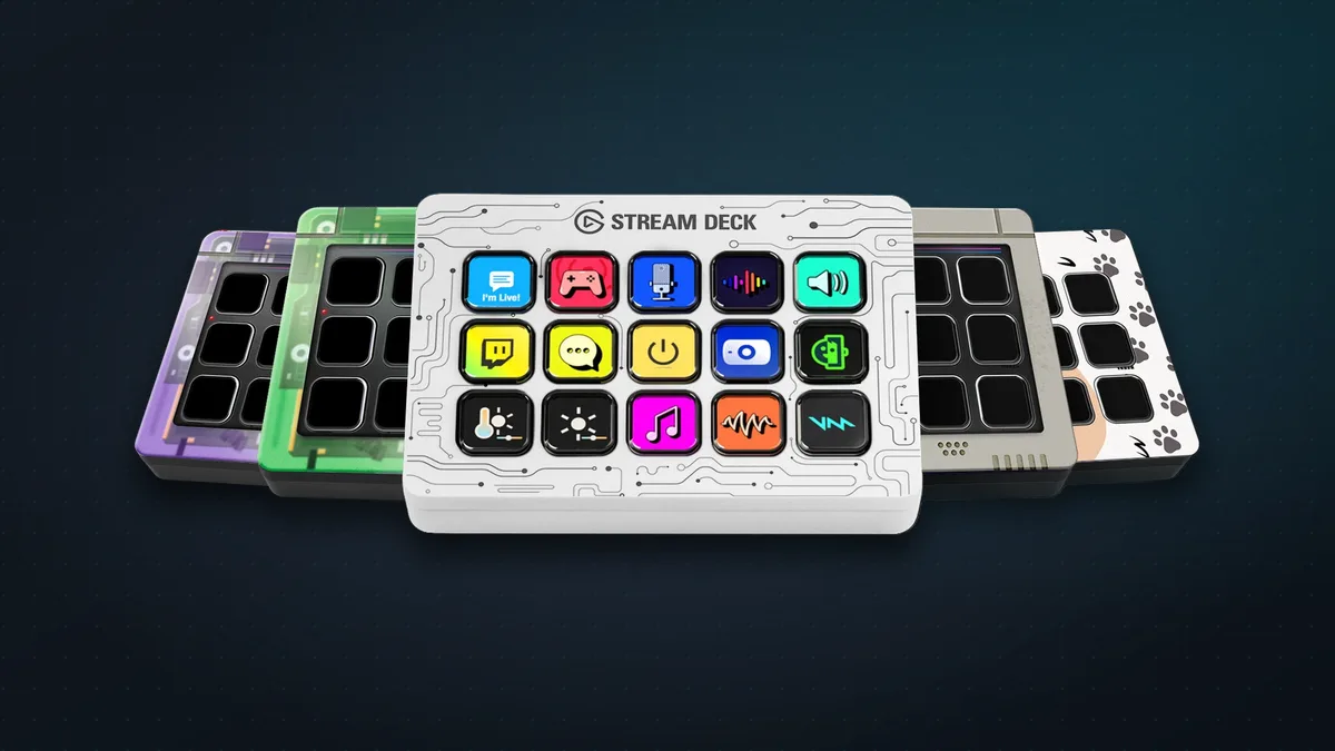 Stream Deck MK.2 with a range of swappable faceplates